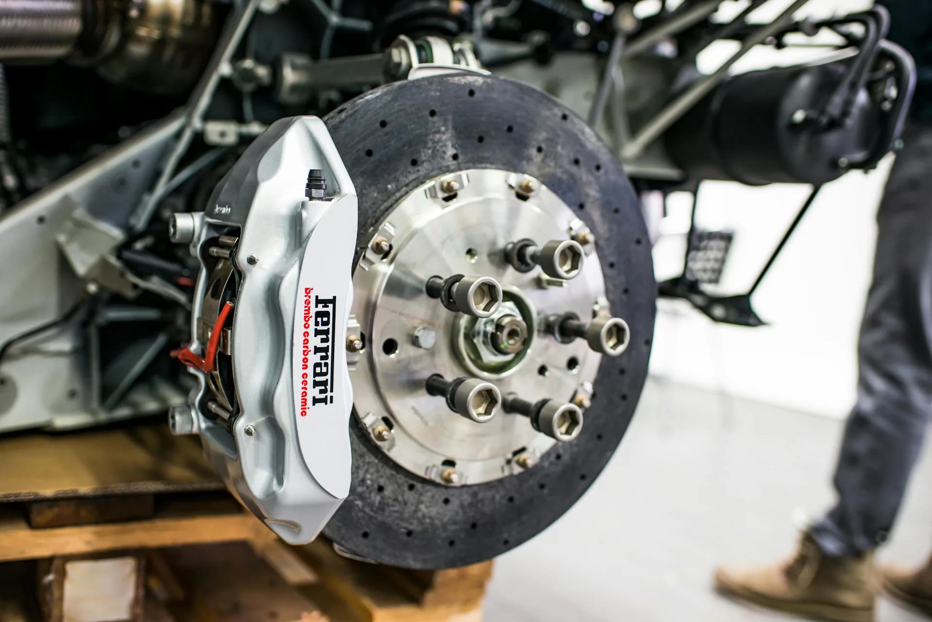 Clutch disc and pressure plate during clutch replacement